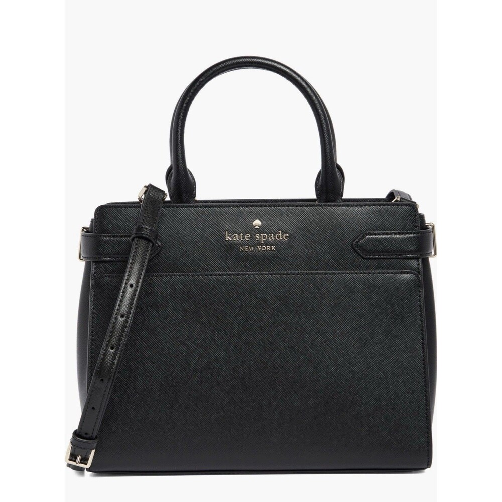Kate Spade New York staci medium leather satchel Black $399